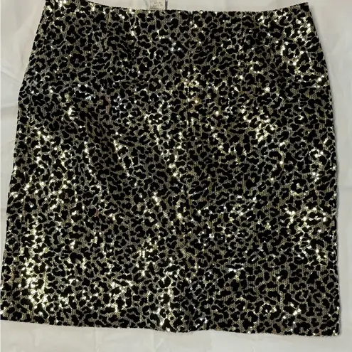 Alberto Makali Black and Gold Sequin Pencil mini Skirt size 10