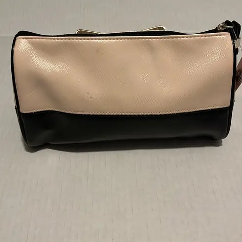 Victoria's Secret Victoria Secret makeup bag pink and black with gold bow on front