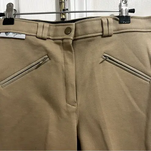 Douglas Tan Riding Breeches Pants wZipper Pockets & Velcro at Leg Bases Size 32R