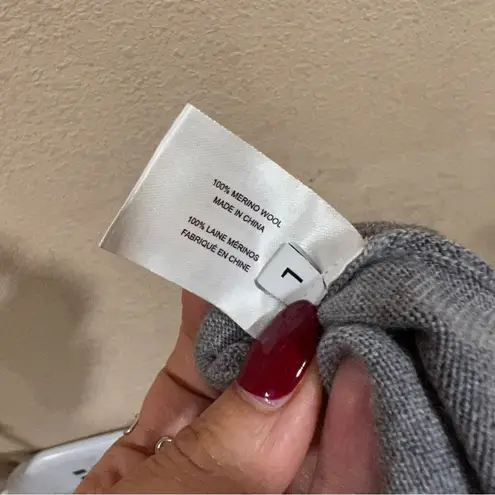 Proenza Schouler NWT NEW Gray Tie Front Long Sleeve Merino Wool Sweater Dress