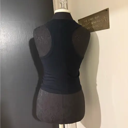 Free People 💜  Black Tank Slightly Cropped Racerback Top