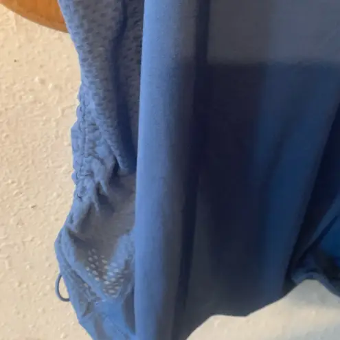 Avia Blue Ruched Sleeveless Tank Top