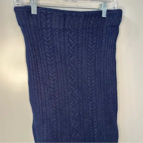 Ralph Lauren  Skirt Wool Cashmere Blend Sweater Skirt Navy Blue Sz M