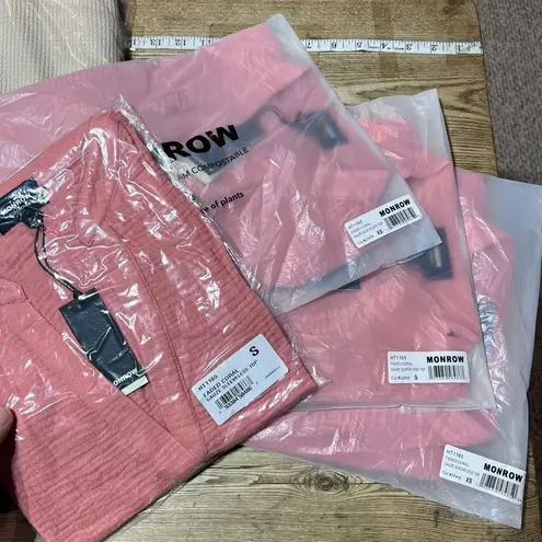 NWT Monrow Organic Gauze Sleeveless Cotton Top Faded Coral Size XS Gauzy Pink