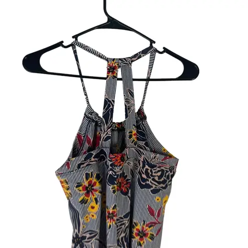 Balance Collection ‎ Women's Size Medium Blue Striped Floral Knee Length Dress