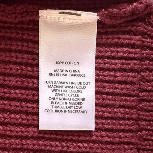 NWT 525 America Demi High Crewneck Cotton Oxblood Red Tank Vest