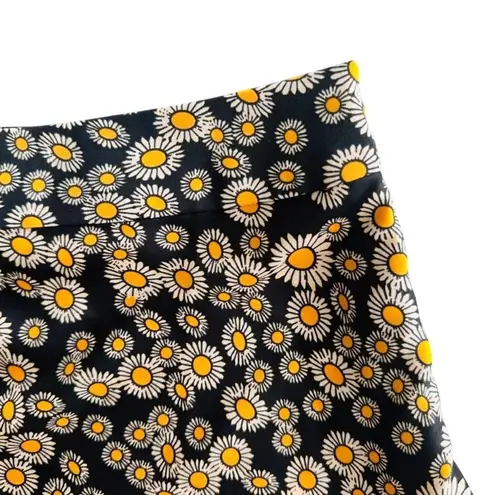 Free People  Phoebe Mini Skirt Daisy Print Black Size 2 Y2K
