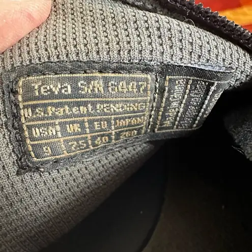 Teva  Black Suede Mules Clogs Zipper Size 9 Fall Y2K Comfort 6447 Fall Loungewear