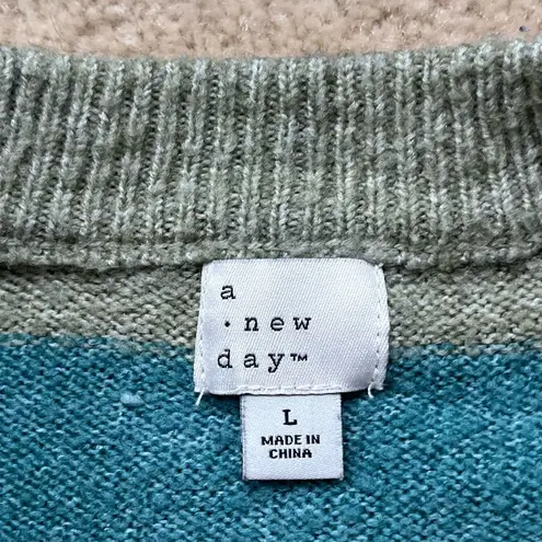 A New Day Women's Turquoise Boxy Crewneck Sweater