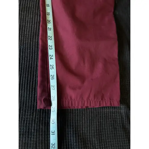 Dickies Burgundy Unisex Drawstring Waist High Rise Scrub Pants Medical Straight