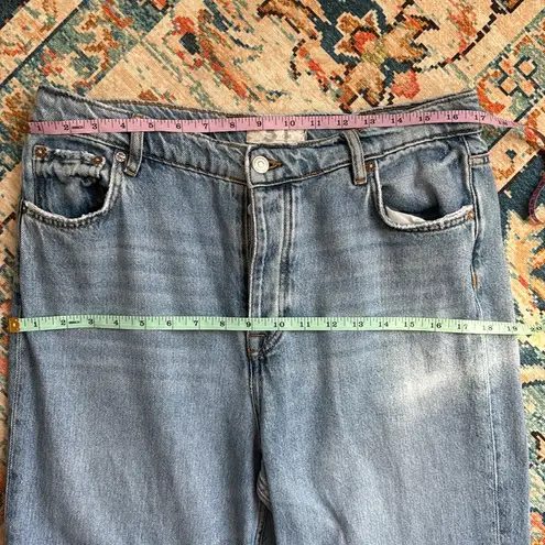 Free People  We The Free High Waist Slit Hem Straight Jeans Vintage Light 31