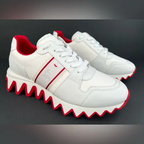 Christian Louboutin  Nastroshark Canvas & Leather Shark Teeth Women Sneaker EU 39