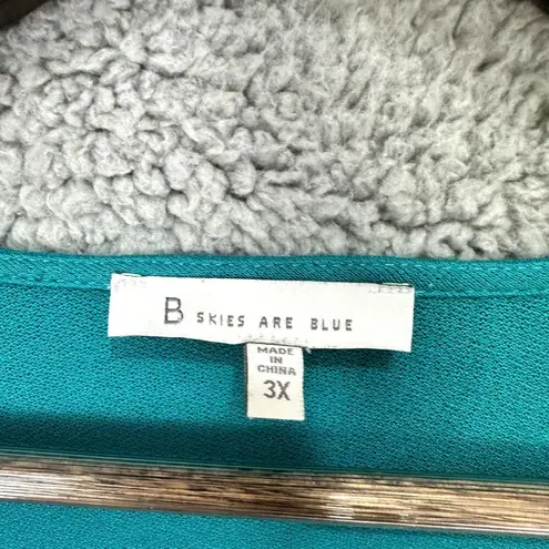 Skies Are Blue top womens plus 3X green crochet lace overlay boho cottagecore