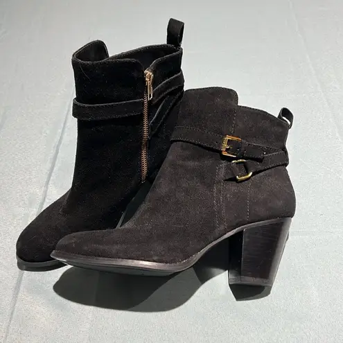 POLO RALPH LAUREN BLACK Suede ankle boots Size 8.5 B34