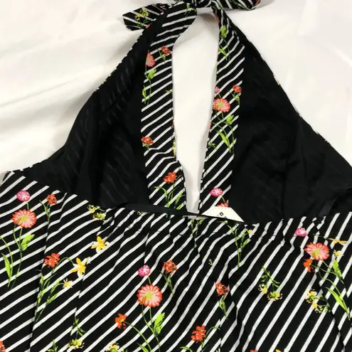 Love Riche romper halter tie neck button up S