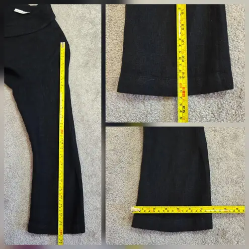 Bryn Walker Women Black Blazer Lagenlook Linen Made in USA Sz Small Minimalist