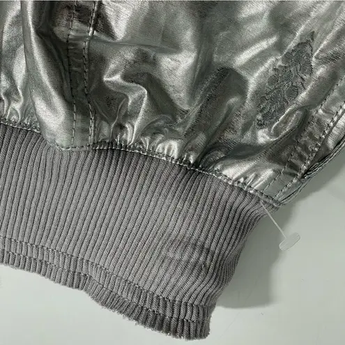 NEW Free People FP Movement Mesmerize Me Shine Pants Size SMALL Silver