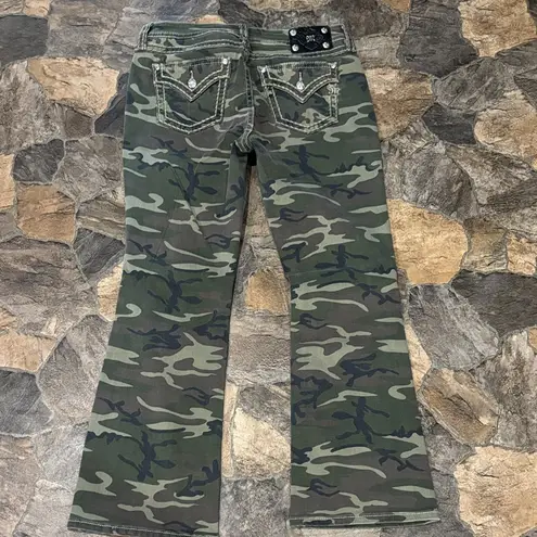 Miss Me  Green Camo Flare Jeans size 31