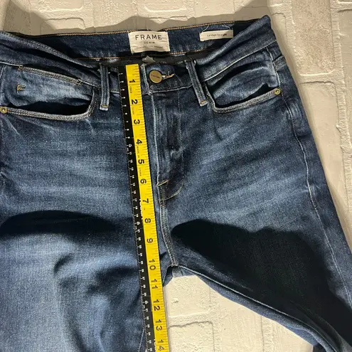 frame denim Frame Le High Straight Jeans Womens 27 Blue Dark Wash Denim Stretch V Classic