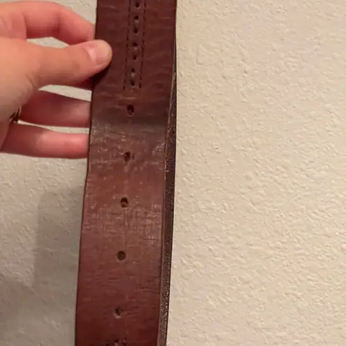 Fossil Vintage  cowhide brown leather belt 34” - Image 6