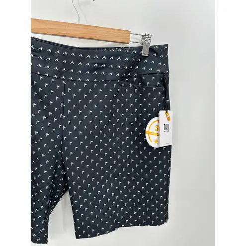 Tail Shorts Women 16 NWT Black Printed In For The Win 18" Pull On Pockets Golf