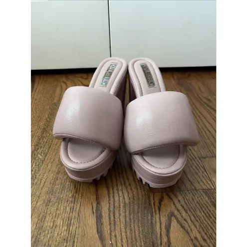 Cape Robbin Delta Platform Chunky High Heel Slip On Sandal Size 9