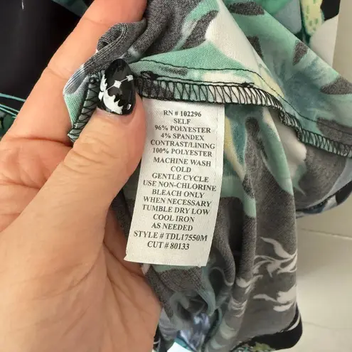 Connected Apparel Women’s 12 Black Floral Ruffle Dress