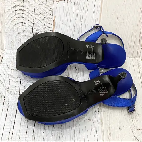 Fioni Royal Blue Satin Formal Sandals 6