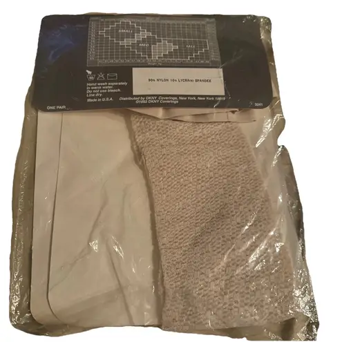 Donna Karan Muslin Lace Top Thigh High Stockings M/Tall Stayup DKNY Vtg 1994 Y2K