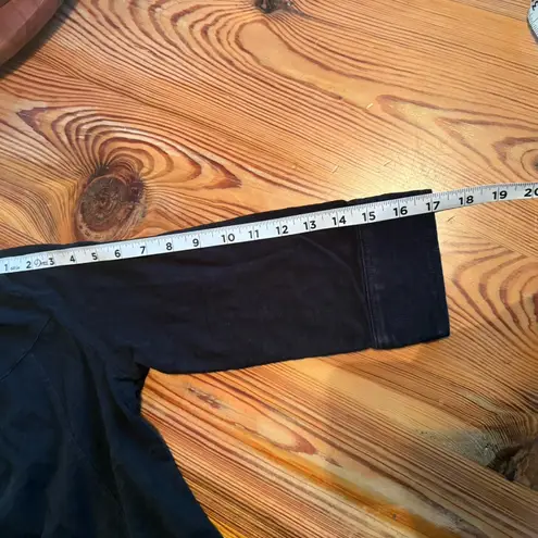 Boden USA Boden Shirt Dress 6L Black Button Front Pockets 3/4 Sleeve Basic Minimal Teacher