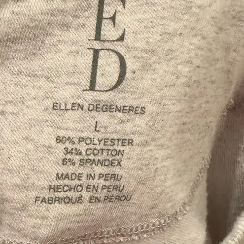 Ellen Degeneres Red LOVE spellout on Light Gray Long sleeve Sweatshirt L Size L