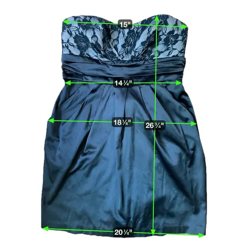 Ruby Rox Fab’rik Black Lace Bodice Strapless LBD with Pockets Size 9 (EUC)