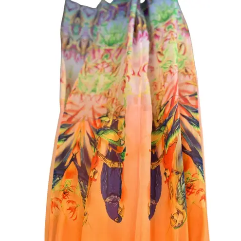 Walter Baker Halter Parrot Print Maxi Dress NWT Tropical Sleeveless. SZ:S