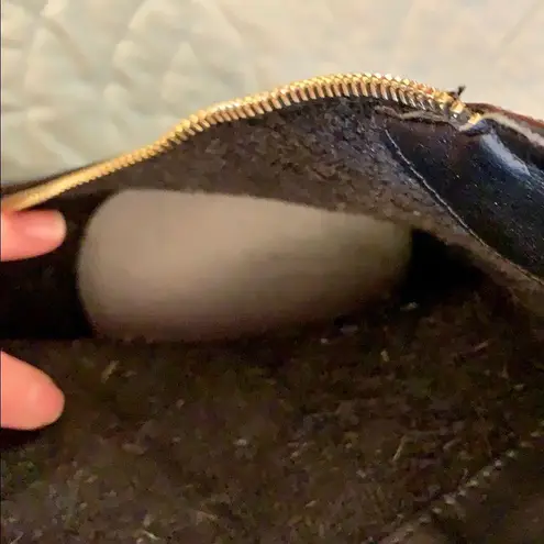 Side Zip Buckle Decoration Short Motorcycle Boots. Black Size 6.5