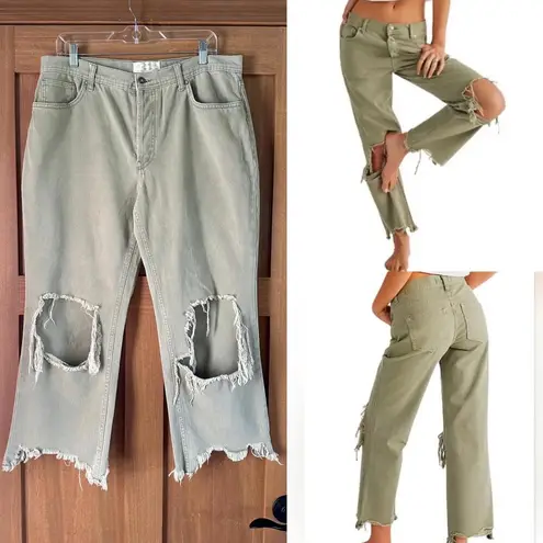 Free People  We The Free Maggie Midrise Straight Leg Jeans Sage Women’s size 31​