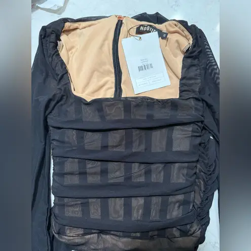 Nookie NWT Vision Ruched Mesh Mini Dress Black Sz XS $359