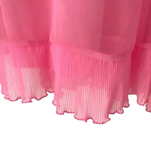 Evette Vintage 1960s Rosette Pink Bubblegum Barbie Nightgown size medium USA