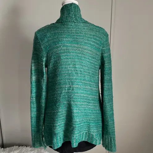 Kirra Women’s Open Front Green Knit Cardigan Fuzzy Cozy Sweater