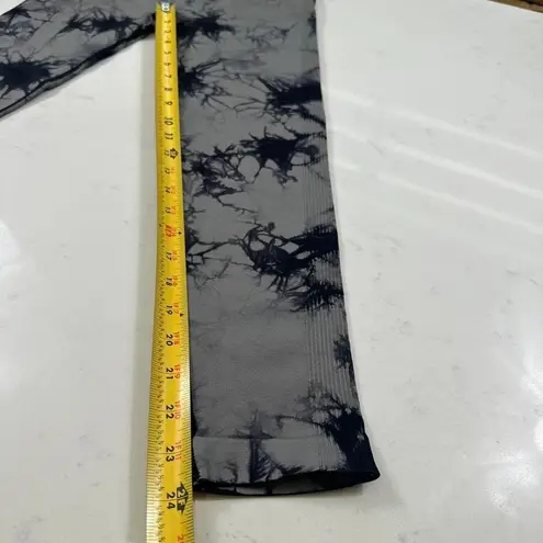 Leggings M Scrunch Butt Grey Black Tie