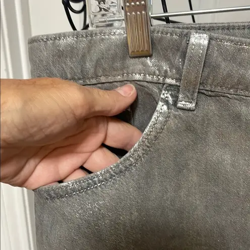 Arizona Jeans 🥈🥈🥈BOGOHO 🥈🥈🥈Silver Metallic Mini Skirt for Casual Night Out-size 10