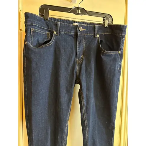 Rushers Mens Dark Blue Denim Jeans Straight Fit Size 38 Cotton Blend Classic Des