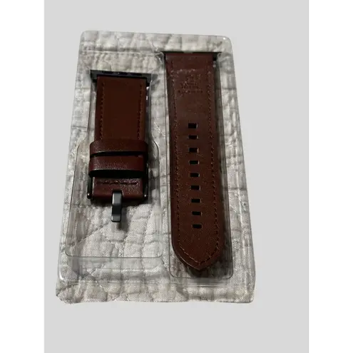 Leather Replacement Watch Band 45mm 44mm Brown Strap/Smart / Traditional Watches