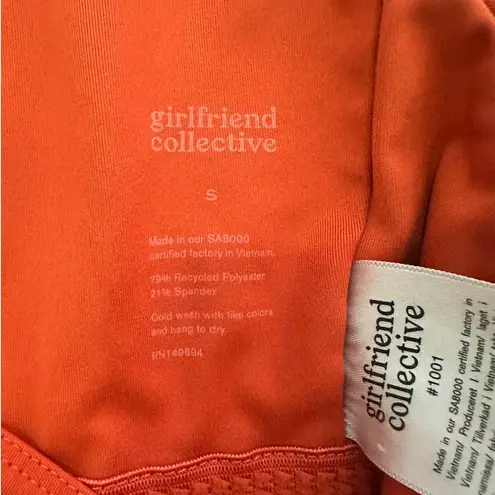 Girlfriend Collective Topanga Bra Orange Size Small