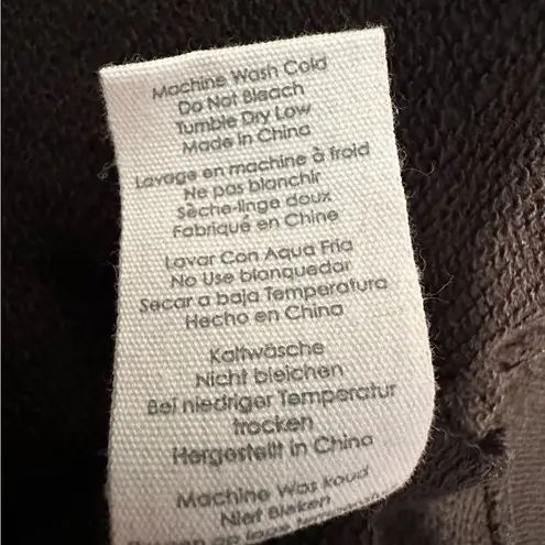 P.J. Salvage Lightning Bolt & Star Black Sweatshirt Distressed Hem Design Small - Image 3