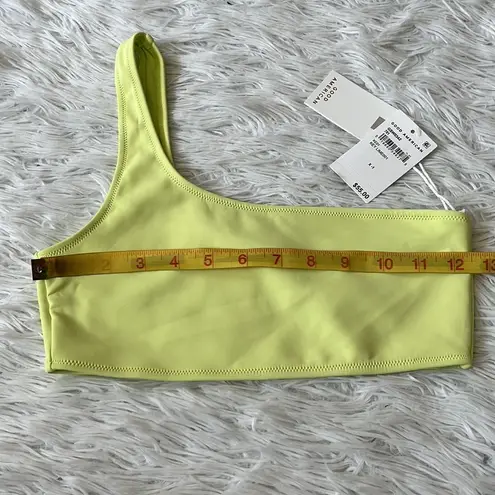 Good American  Scuba Hot Shoulder Bikini Top in Key lime001 size 1/Small