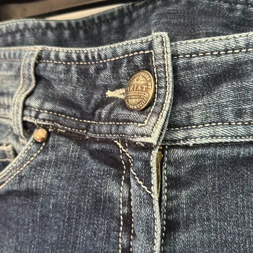 Ariat Denim Zig Zag Pocket Low FZ Size 28L/6 Long Equestrian Style No. 10012371 Blue