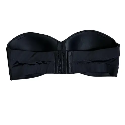 Maidenform  Strapless Push Up Bra Womens L Black Smooth Lined SN1252