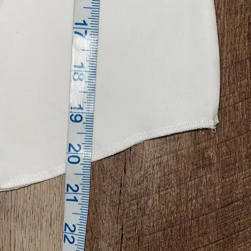 Julia Womens Split Neck Embroidered Tazerzit Fibula Tank Top White Small NWOT