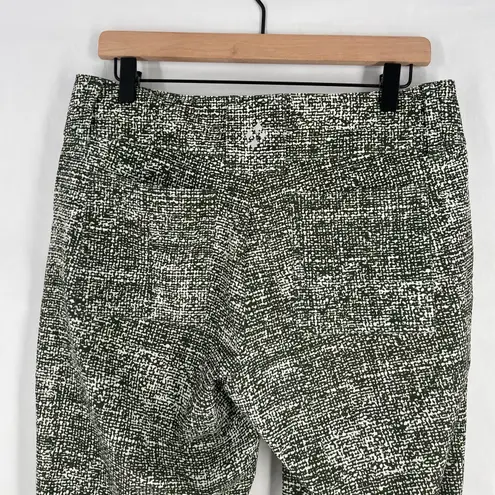 Jofit Pant Womens 6 Green White Speckled Print Stretch Tapered Leg Performance