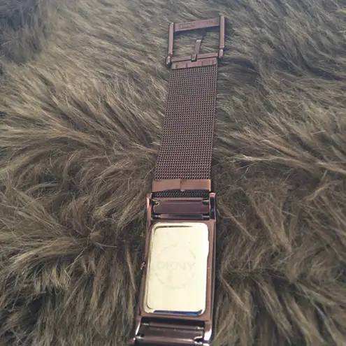 DKNY ladies brown stainless steel mesh band watch